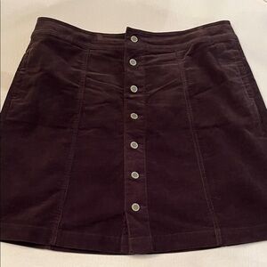 Charter Club Dark Brown Corduroy Mini Skirt